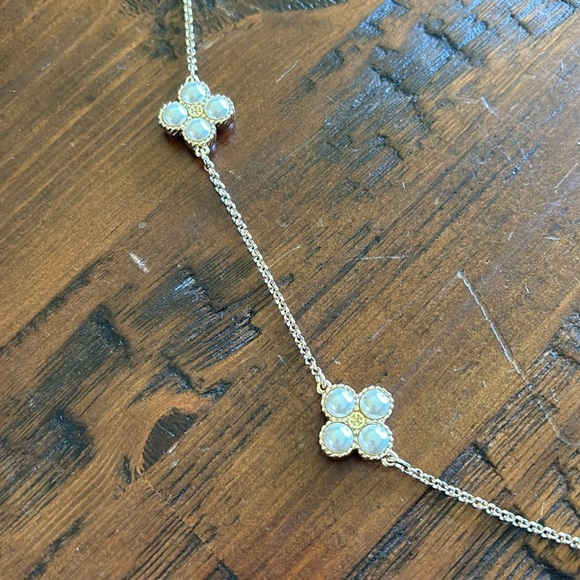 Tory Burch Gold Tone Faux Pearl necklace - Picture 7 of 9